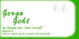 gergo gehl business card